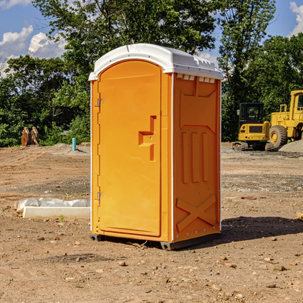 how often are the portable toilets cleaned and serviced during a rental period in Crary ND